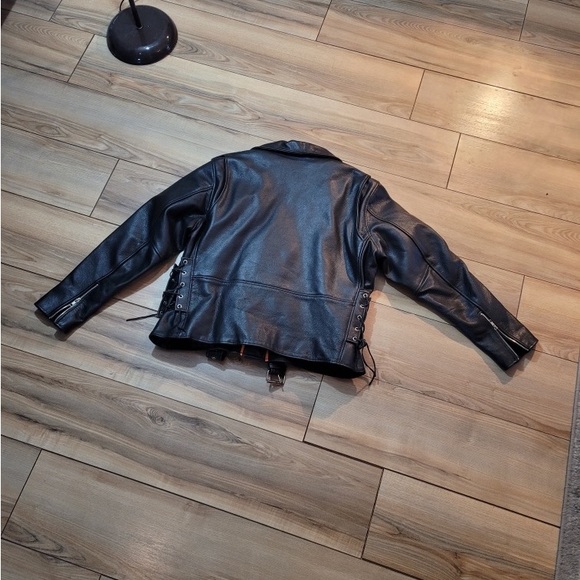 Genuine black leather motorcycle jacket 3XL - Picture 8 of 8